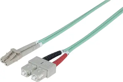 Intellinet 750165 steklena vlakna optična vlakna priključni kabel [1x LC-vtič - 1x moški konektor SC] 50/125 µ Multimode OM3 3.00 m