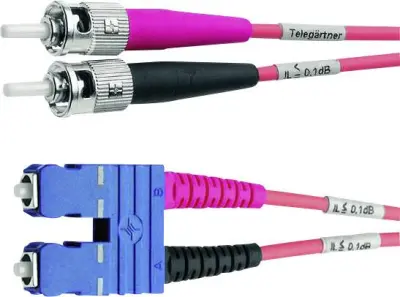 Telegärtner L00811A0022 steklena vlakna optična vlakna priključni kabel [1x moški konektor st - 1x moški konektor sc] 9/125 µ Singlemode OS2 2.00 m