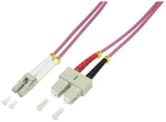 LogiLink FP4LS10 steklena vlakna optična vlakna priključni kabel [1x LC-vtič - 1x moški konektor sc] 50/125 µ Multimode OM4 10.00 m