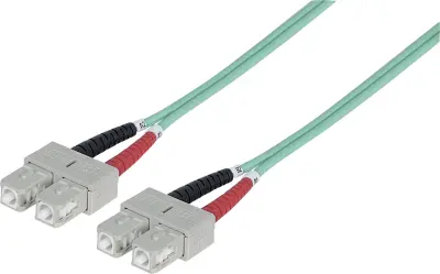 Intellinet 751100 steklena vlakna optična vlakna priključni kabel [1x moški konektor SC - 1x moški konektor SC] 50/125 µ Multimode OM3 3.00 m