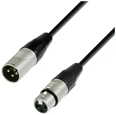 Adam Hall 4 STAR DMF 1000 DMX XLR priklučni konektor [1x XLR vtič 3-polni - 1x XLR vtičnica 3-polna] 10 m črna