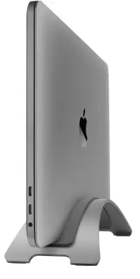 BookArc je stojalo MacBook s čudovitim dizajnom, izdelano iz težkega, prašno lakiranega jekla s poliranim robom. Twelve South BookArc steel stojalo za