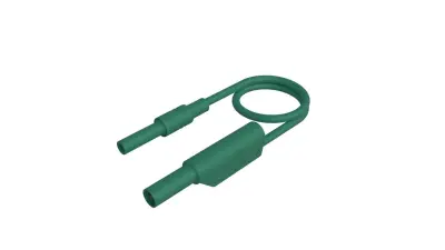 SKS Hirschmann MAL S WS-B 200/2\,5  gn varnostni merilni kabel 4 mm varnostna vtičnica 4 mm varnostni vtič\, z možnostjo zlaganja 200 cm zelena 1 kos