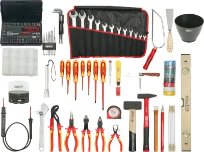 Premium električarski kovček za orodje\, najlonska torba\, 132 kos KS Tools 117.0190 1170190 komplet orodja