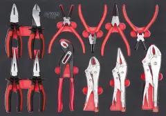 Set klešč SCS\, 12 kosov v sistemskem pladnju 1/1 KS Tools 711.1012 711.1012 komplet orodja