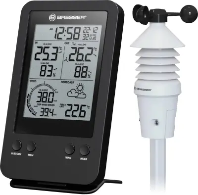 Bresser Optik Pro 3-in-1 7002531 digitalna brezžična vremenska postaja Napoved za 12 do 24 ur