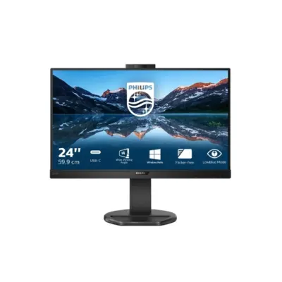 Monitor Philips 60,5 cm (23,8'') 243B9H 1920x1080 konferenca 75Hz IPS 5ms VGA DVI HDMI DisplayPort USB-C 65W 3xUSB3.2 Pivot Kamera Zvočniki 3H sRGB104