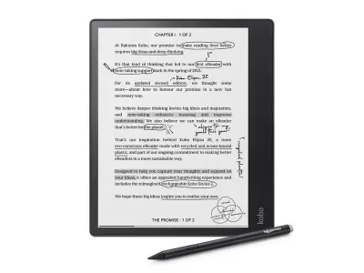 KOBO Elipsa 2E, 10.3'' Touch, 32GB WiFi + Bluetooth, črn E-bralnik