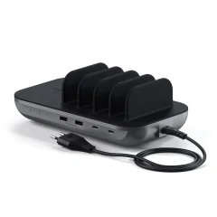 Satechi 70 W USB polnilna postaja, USB-C Power Delivery in QI, polnilna postaja za pametne telefone, tablice in Airpods