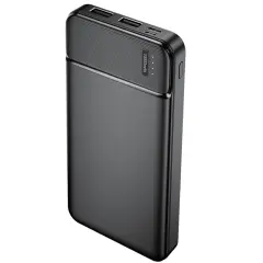 Zunanja baterija 10000 mAh, 2 vhoda USB 2.4A, vhod Micro-USB in USB-C, Maxlife - crna