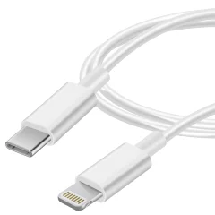 2M kabel USB tipa C v Lightning, polnjenje in sinhronizacija - bel