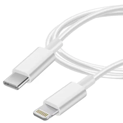 2M kabel USB tipa C v Lightning, polnjenje in sinhronizacija - bel