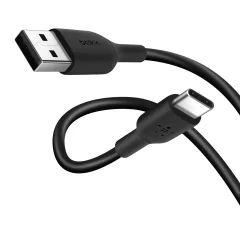 USB v USB-C kabel za polnjenje in sinhronizacijo 2 m, Belkin - crn