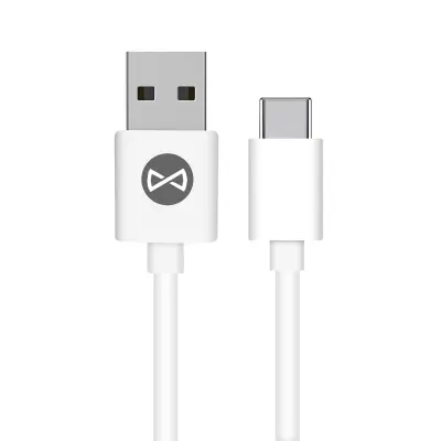 Kabel USB v USB-C 3A za hitro in varno polnjenje, dolžina 1 m - bel