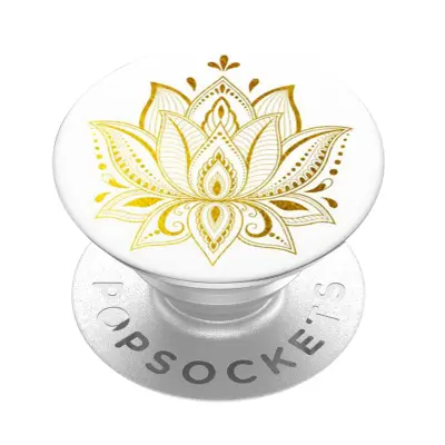PopGrip Gold Flower Design PopSockets, držalo in držalo za video za pametni telefon