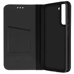Folio torbica Galaxy S22 Plus Leather Card Case Forcell Smart Pro Leather - črna
