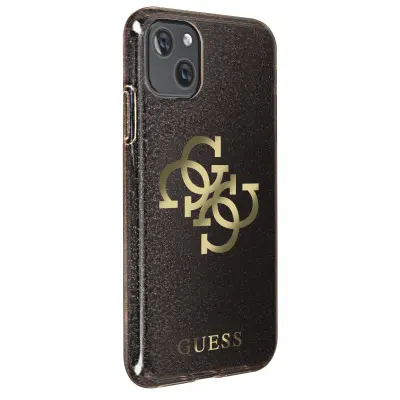 Prozoren blešcec ovitek Guess iPhone 13 Mini - barva šampanjca