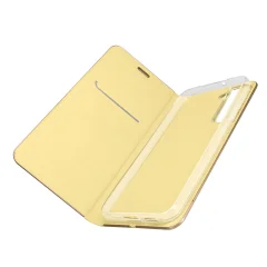 Folio etui za Samsung Galaxy S22 Plus, držalo za kartice, video stojalo Luna Book Gold