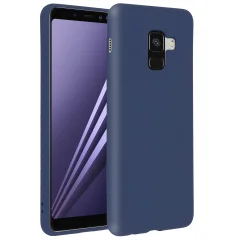 Soft Touch gel silikonski etui Polnocno modra str. Samsung Galaxy A8 2018