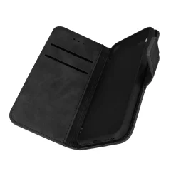 Ovitek Folio za iPhone SE 2022 / 2020 / 8 / 7 Suede Effect Forcell črn