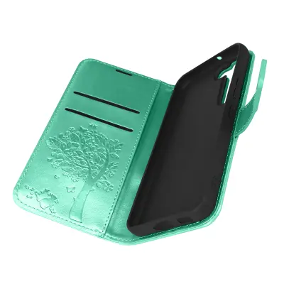 Folio ovitek za Samsung Galaxy S22 Video Support Mandala tree Forcell zelena