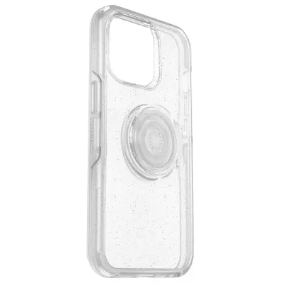 Ovitek OtterBox za iPhone 13 Pro, odporen na udarce, z vticnicami za oprijem, serija Symmetry - prozoren z blešcicami