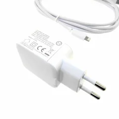 MTXTEC USB-C Power Charger 20W Quick Charger EU Wallplug iPhone in iPad Lightning Cable White polnilec za prenosnik