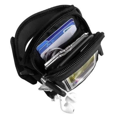 Neoprenski športni trak za roke, črn, večnamenski pametni telefon, velikost 3XL