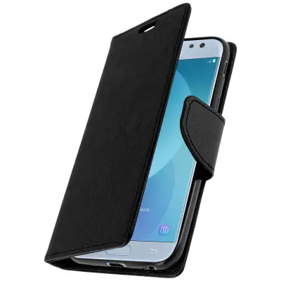 Elegantni ovitek, etui denarnica s stojalom za Samsung Galaxy J3 2017 – črn