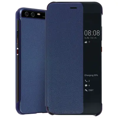 Folio Case za Huawei P10 Window Time Display Video Stand Blue
