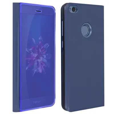 Flip Mirror Case Huawei P8 Lite 2017, Honor 8 Lite, Stoječi ovitek – Temno modra