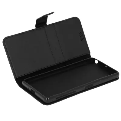 Preklopna torbica, etui iz umetnega usnja za Sony Xperia X – črna