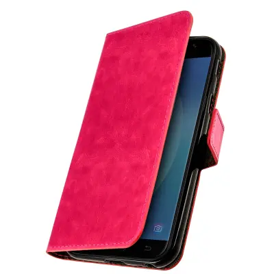 Vintage Series, preklopna torbica denarnica za Samsung Galaxy J3 2017 – roza