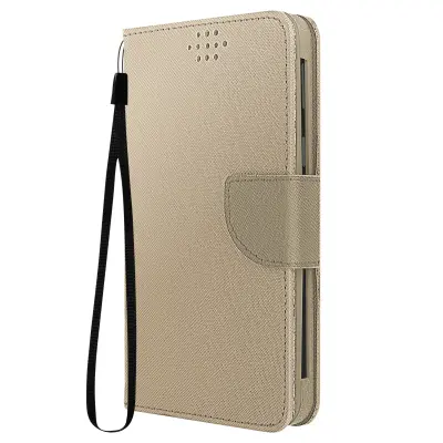 Univerzalna torbica Fancy style za telefone dimenzij 152 x 76 mm – zlata