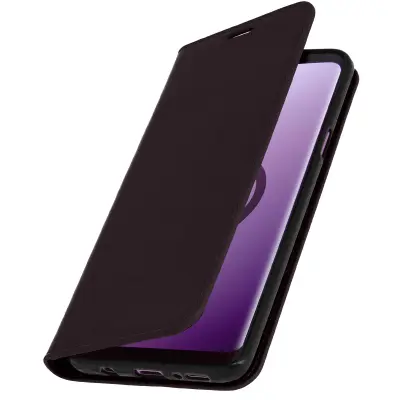 Etui za Samsung Galaxy S9 Plus Folio iz pravega usnja, držalo za kartice, stojalo za video, rjava