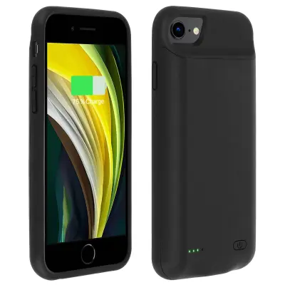 Baterijski ovitek za iPhone 6, 6S, 7 in 8 2800 mAh črn dizajn