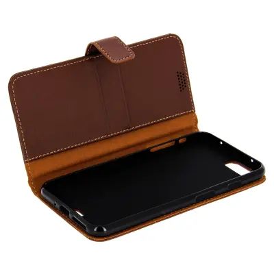 Ovitek Flip wallet, tanek ovitek za iPhone 7 Plus/ 8 Plus, silikonsko ohišje – Rjava