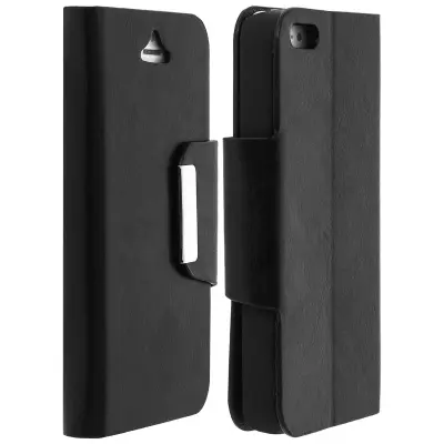 Vintage Series, preklopna torbica za Apple iPhone 5/5S/SE – črna