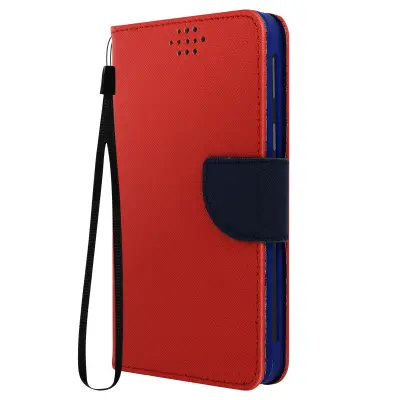 Univerzalna torbica Fancy style za telefone dimenzij 152 x 76 mm – rdeča