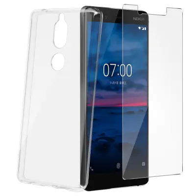 Zaščita zadnjega ohišja, prozorno kaljeno steklo Nokia 7