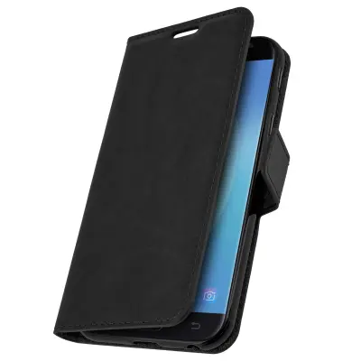 Vintage Series, preklopna torbica denarnica za Samsung Galaxy J3 2017 – črna