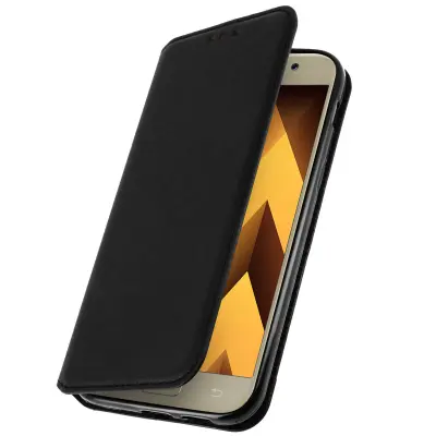 Tanka torbica, stojalo Classic Edition z režo za kartice za Galaxy A3 2017 – črna