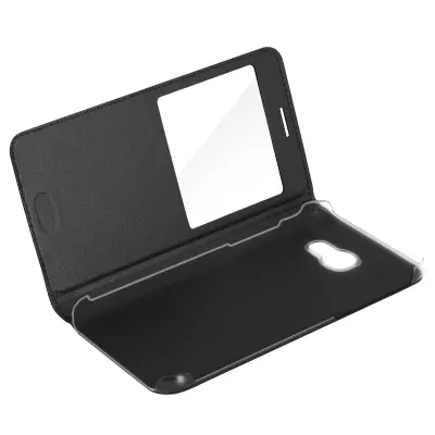 Ultra tanek etui Clear View za Samsung Galaxy A3 2017 - črn