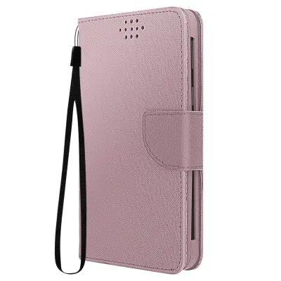Univerzalna torbica Fancy style za telefone dimenzij 152 x 76 mm – roza