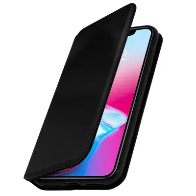 Tanka torbica, stojalo Classic Edition z režo za kartico za Apple iPhone X – črna