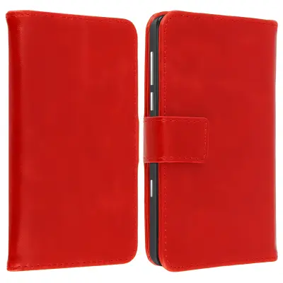 Univerzalna torbica za pametni telefon Folio Wallet Velikost SL - rdeča