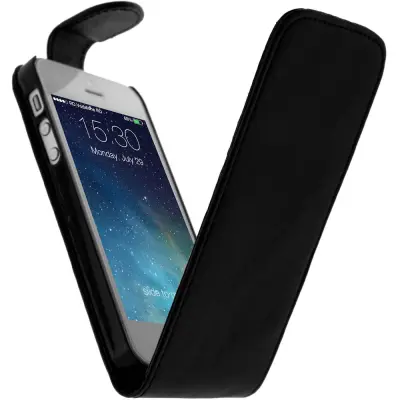 Črn preklopni ovitek za Apple iPhone SE, 5 in 5s
