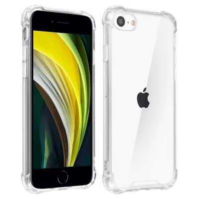 Ovitek za iPhone 7 / 8 Zaščita s silikonskim gelom Ojačani koti Transparent