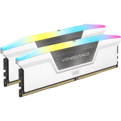 CORSAIR Vengeance® RGB DDR5 - 32 GB (2 x 16 GB) - 5200 MT/S C40 - Intel XMP 3.0 - White pomnilnik za računalnik