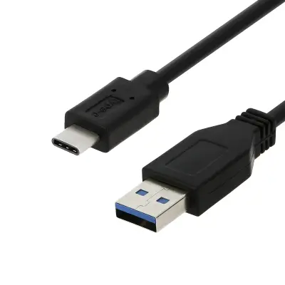 USB Type C v USB 2m kabel za polnjenje/sinhronizacijo za pametne telefone in tablične računalnike črne barve